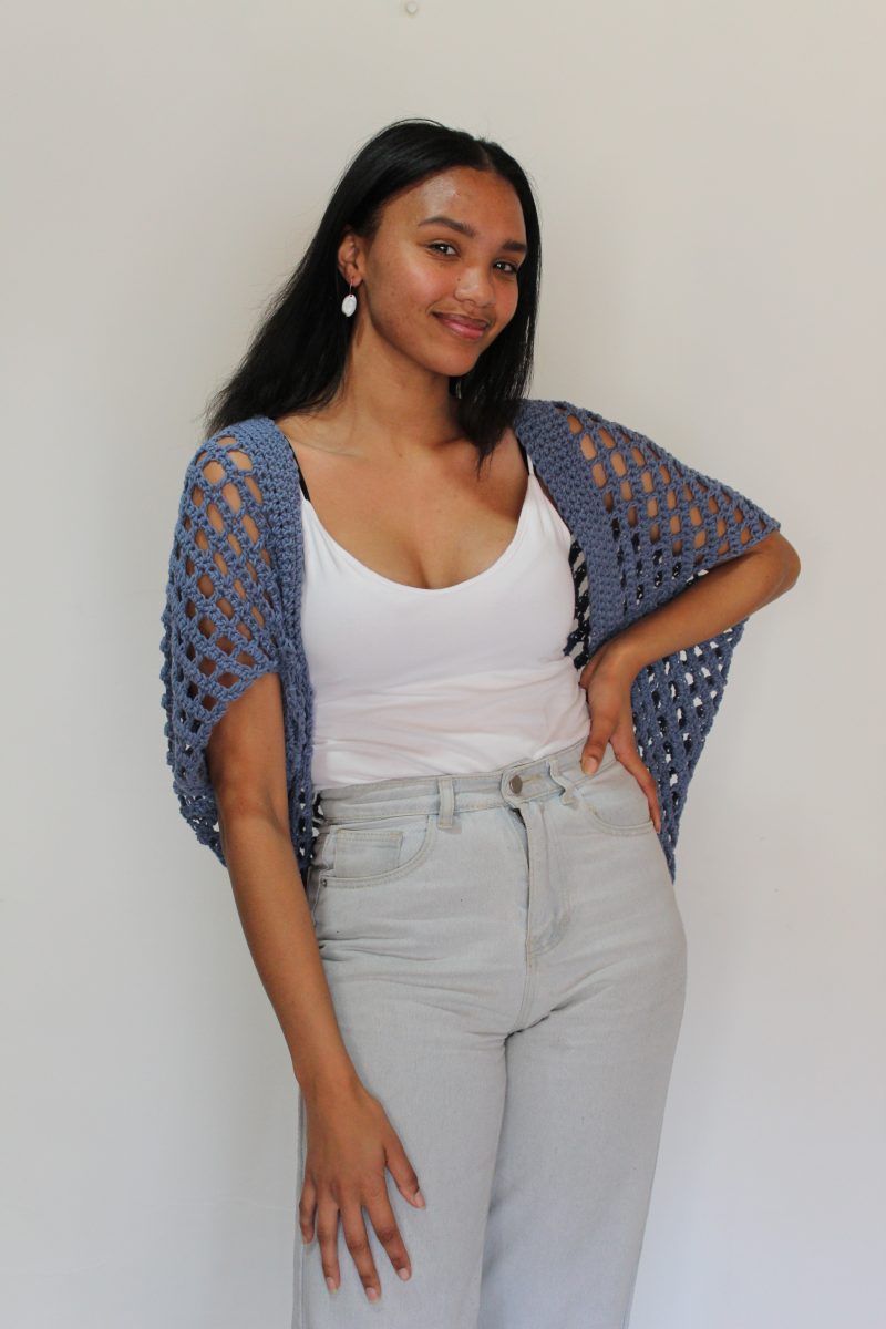 BLUE GREY SHRUG