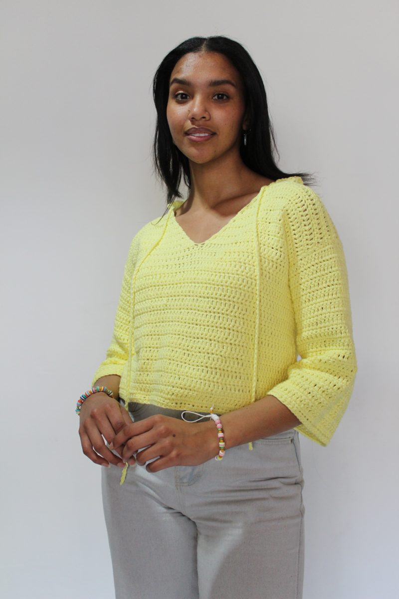 BRIGHT LEMON Yellow 100% Cotton Hoodie.